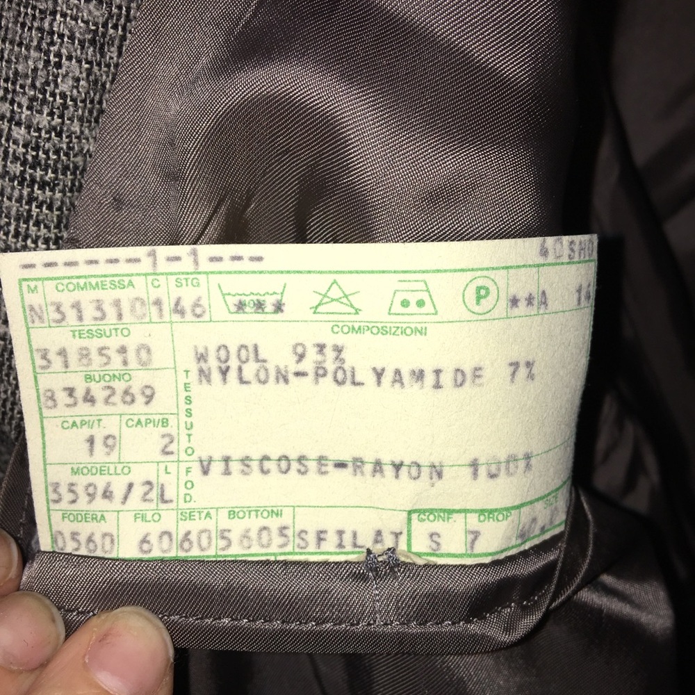 ARMANI Vintage Grey Oversized (Men’s)Blazer SZ: L - Picture 4 of 8